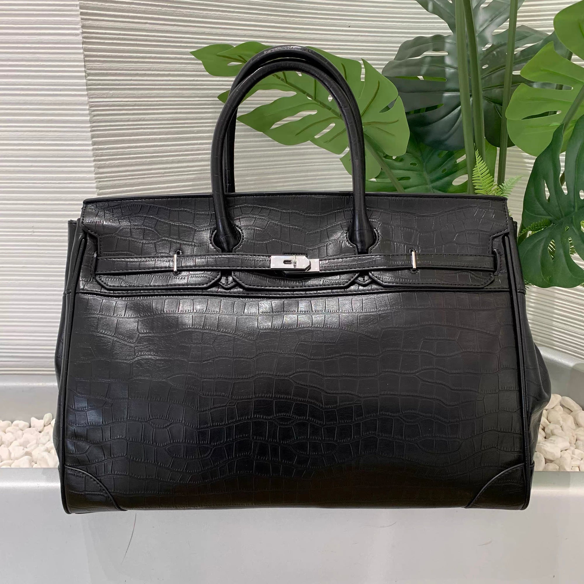 The Ultimate Black Croc Weekender