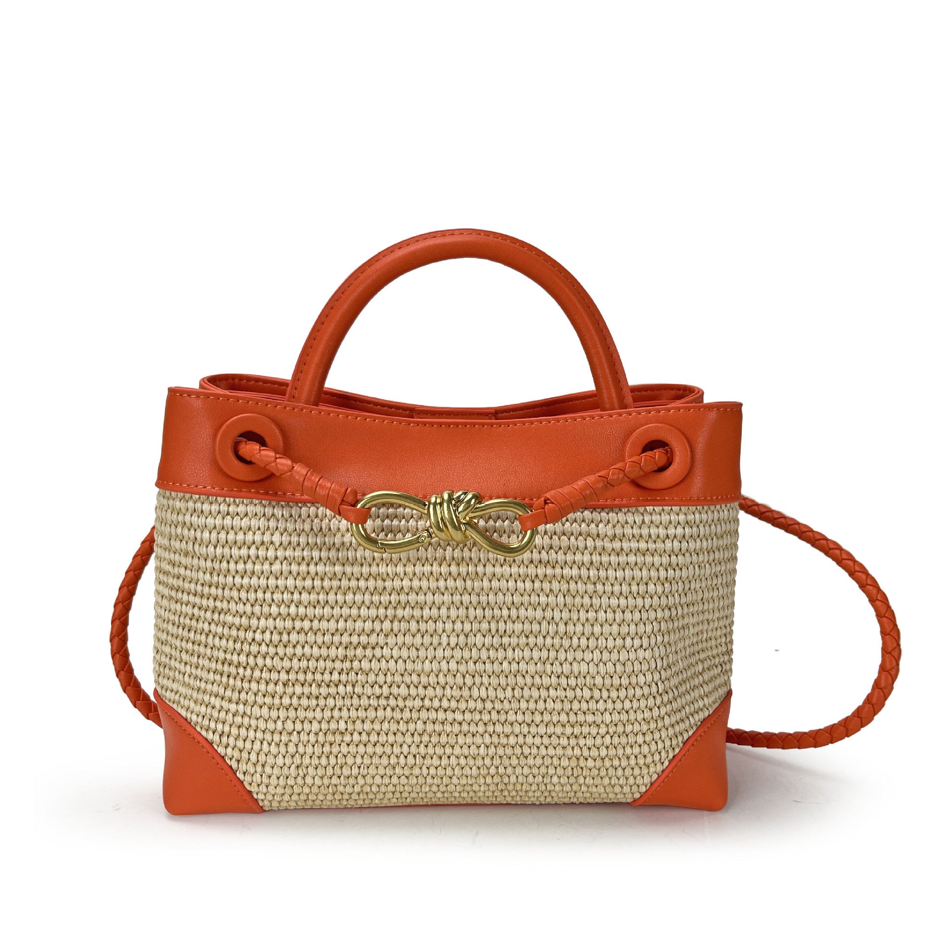 Raffia Knot Mini Tote Bag