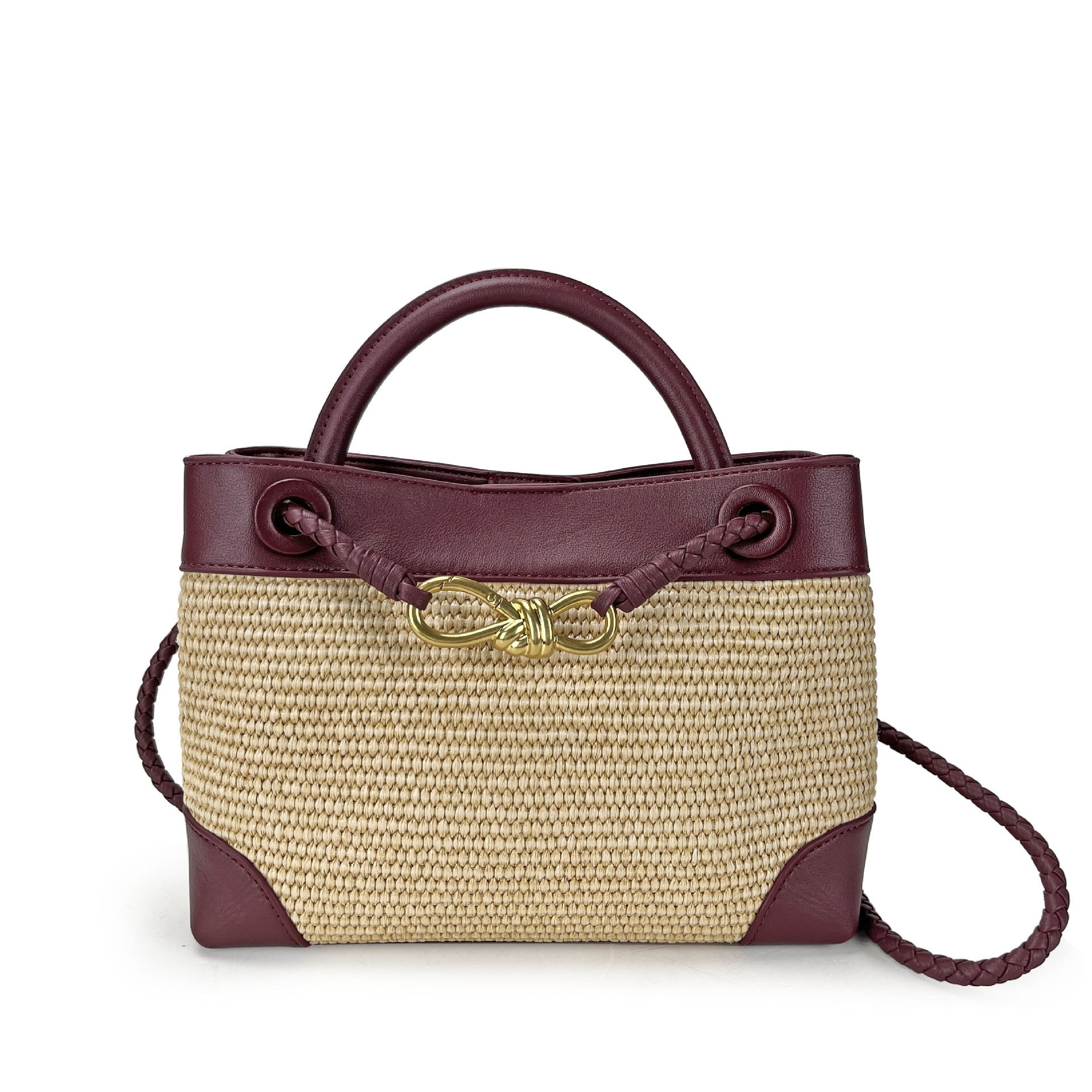 Raffia Knot Mini Tote Bag
