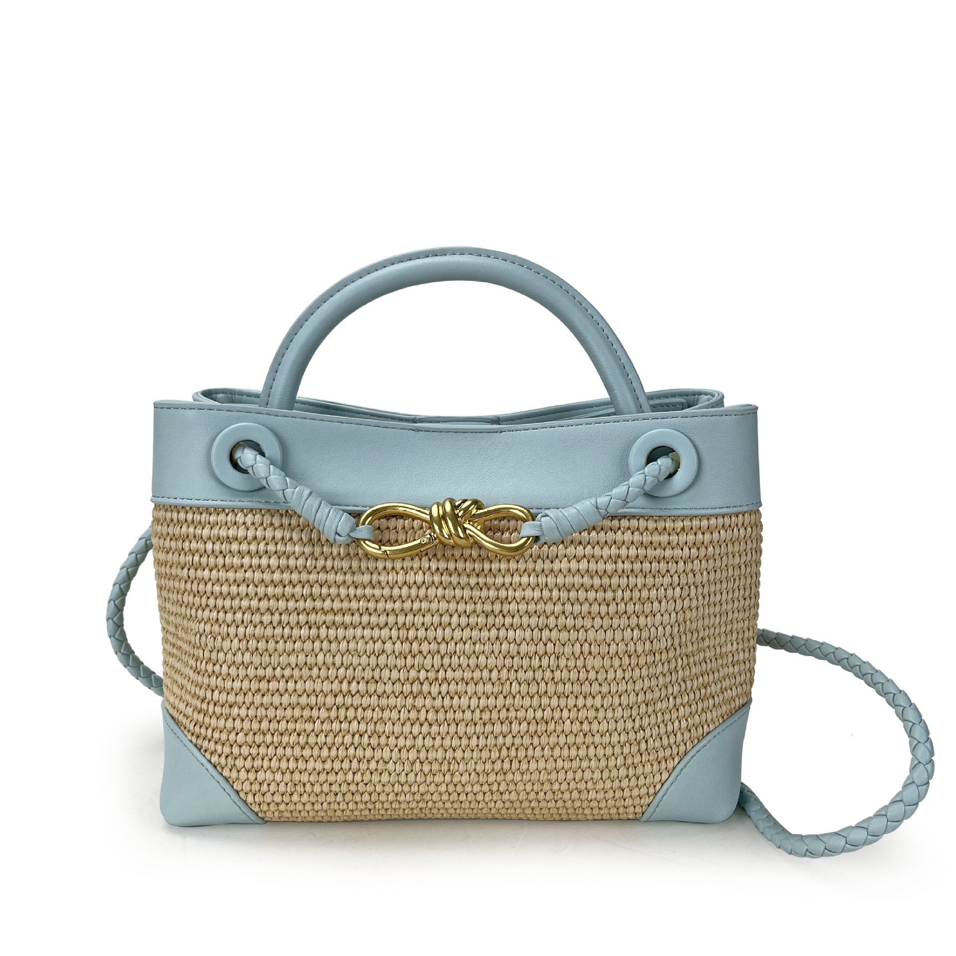 Raffia Knot Mini Tote Bag