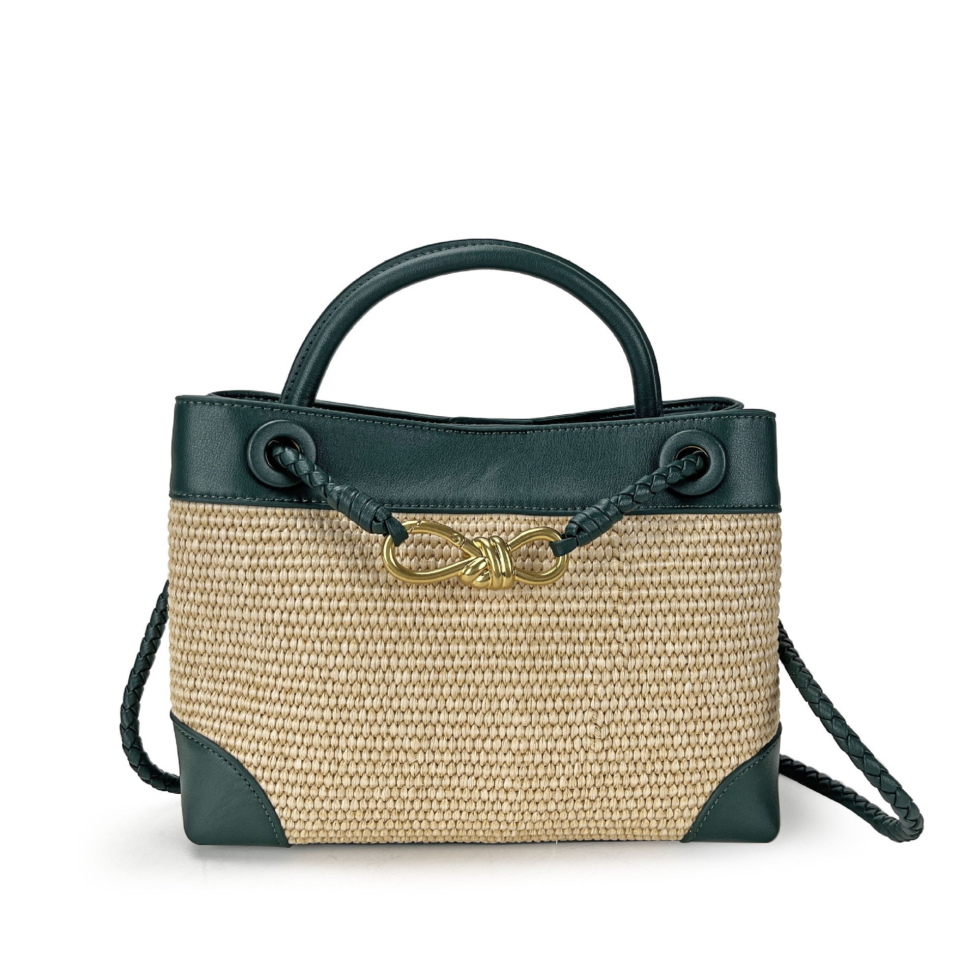 Raffia Knot Mini Tote Bag