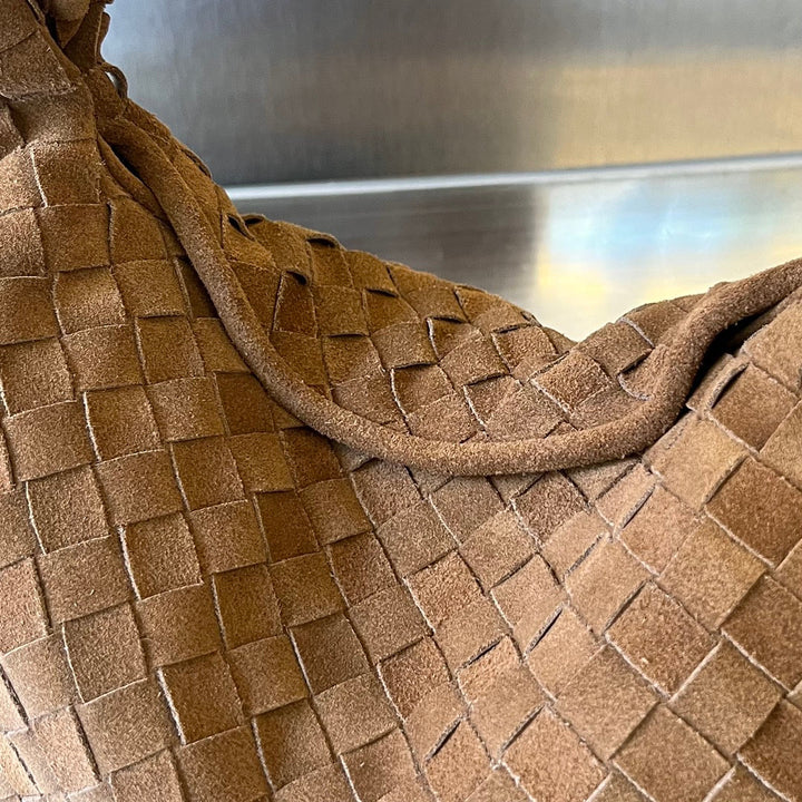 Woven Cowhide Suede Bag