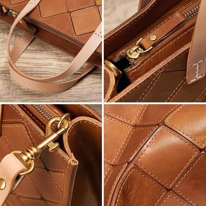 Handcrafted Italian Quilted Leather Tote