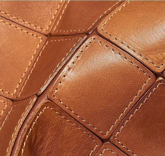 Handcrafted Italian Quilted Leather Tote