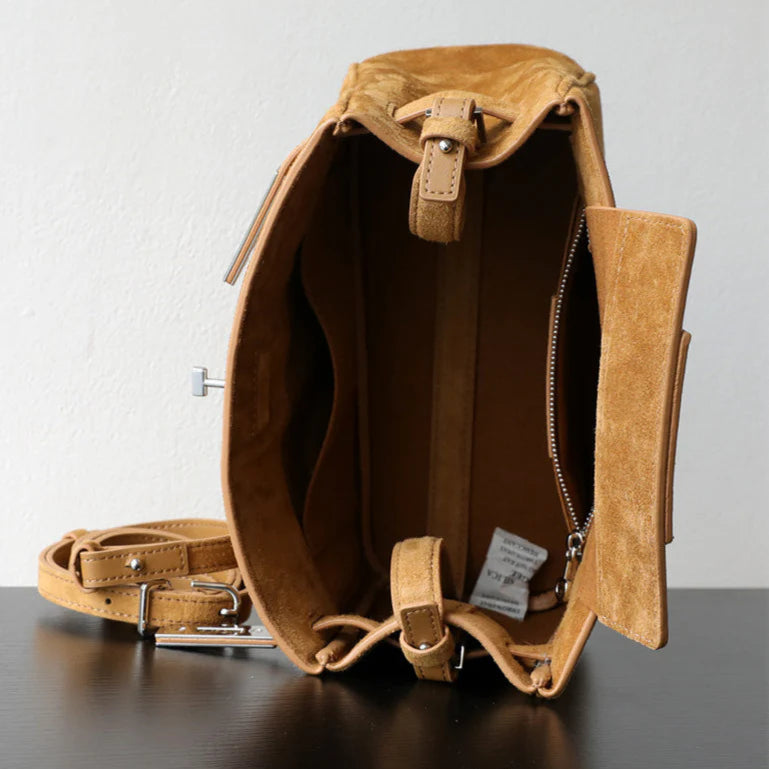 Premium Lambskin Suede Shoulder & Crossbody Bag
