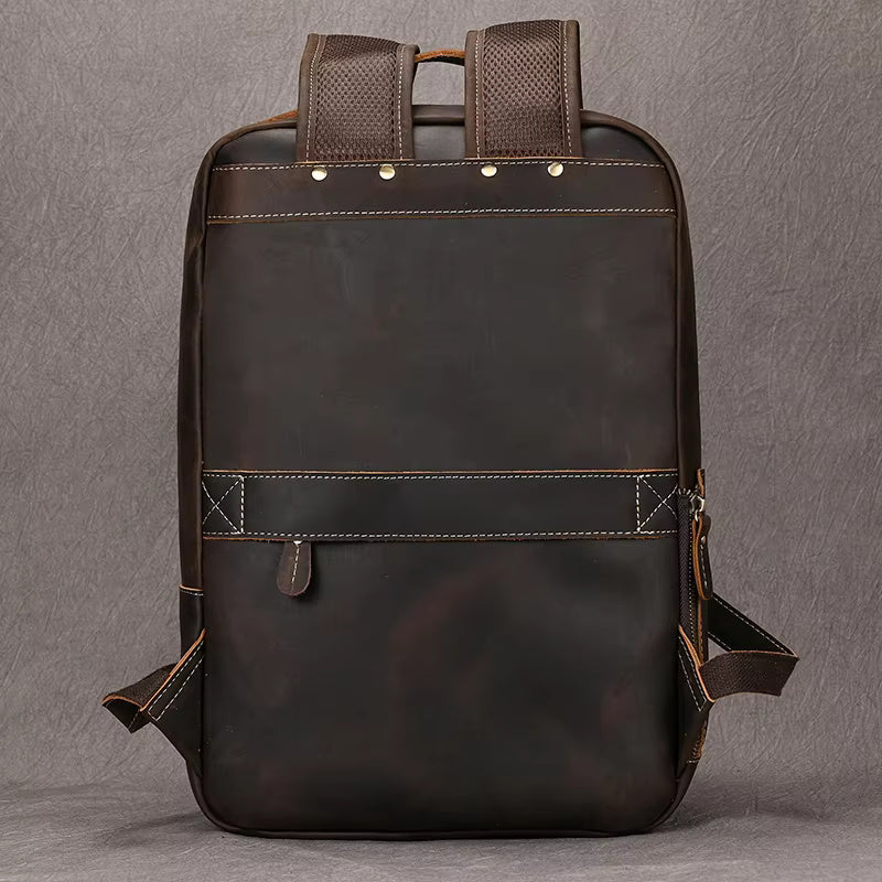 Rustic Charm Leather Backpack