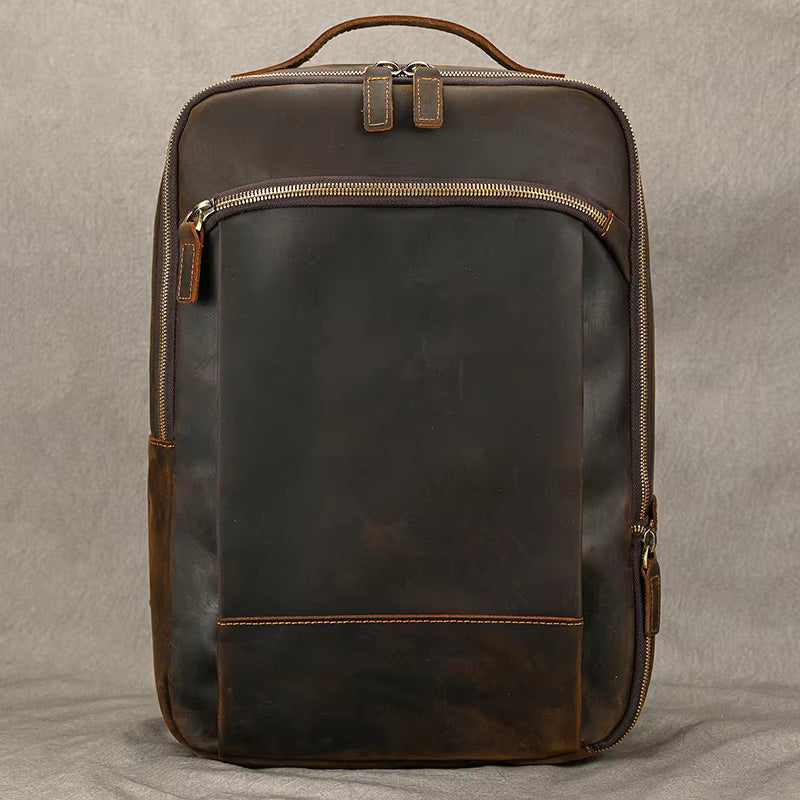 Rustic Charm Leather Backpack