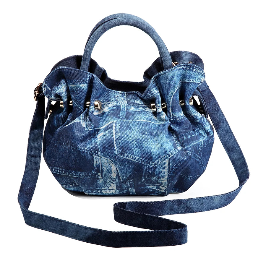 Sparking Denim Rhinestone bag
