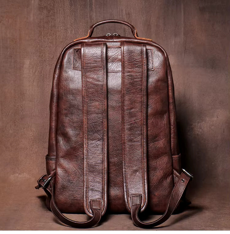 Distressed Leather Rucksack