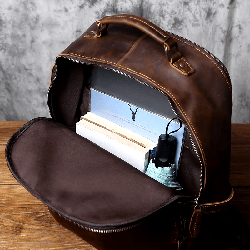 Vintage Cowhide Leather Backpack