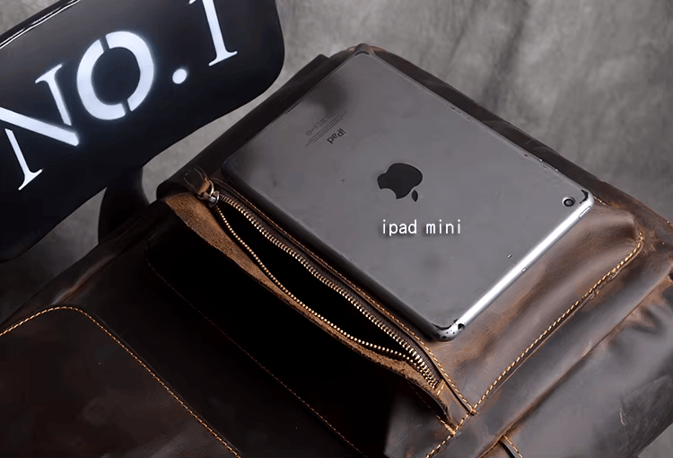 Rustic Cowhide Leather Backpack