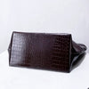 Oversized Croc Embossed Vegan Leather Tote Bag