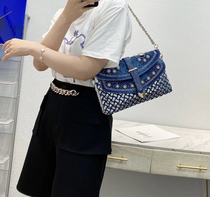 Vintage Shoulder Rhinestone Bag