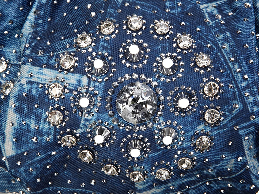 Sparking Denim Rhinestone bag