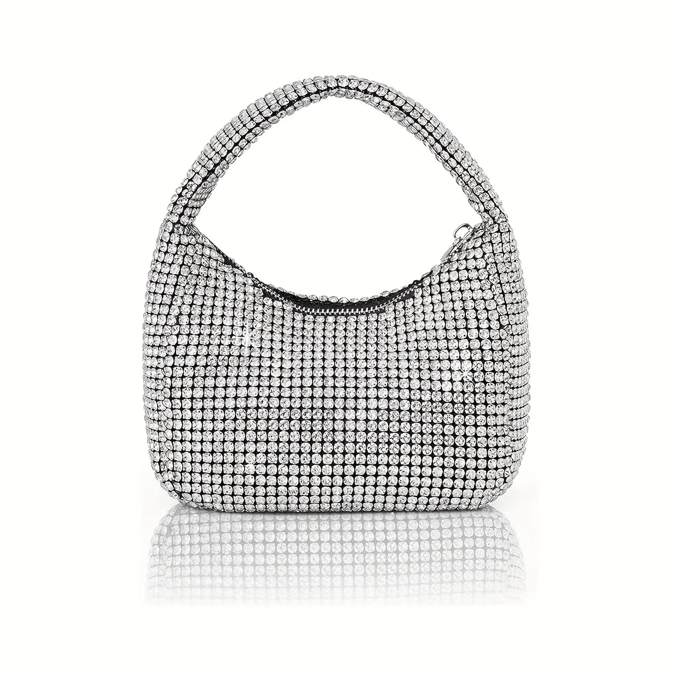 Sparkly Rhinestone Mini Hobo Bag