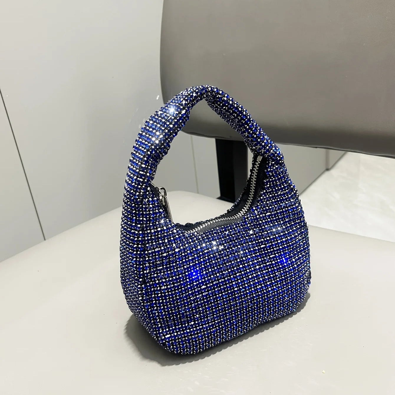 Sparkly Rhinestone Mini Hobo Bag