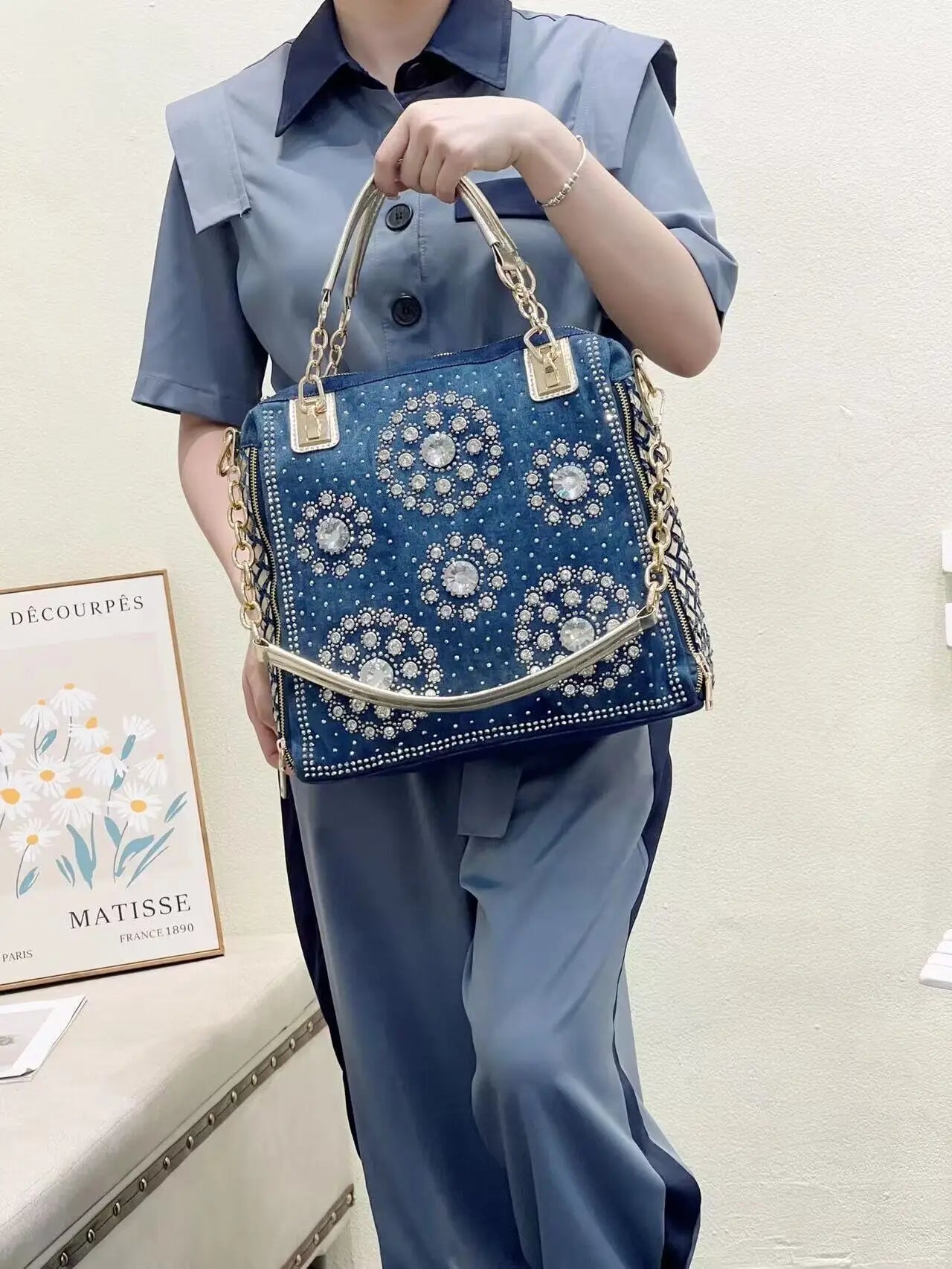 Casual Denim Handbag