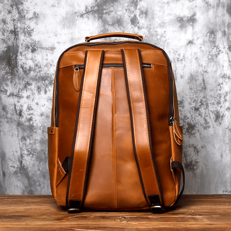 Vintage Cowhide Leather Backpack
