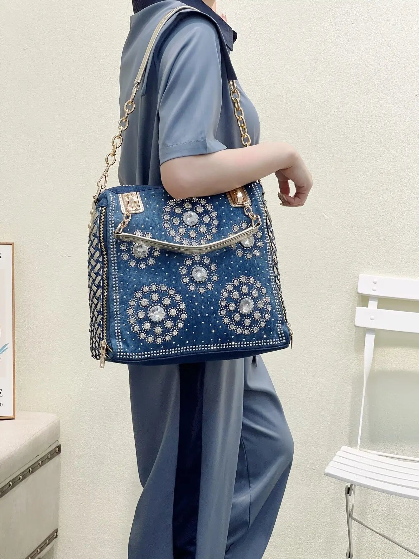 Casual Denim Handbag