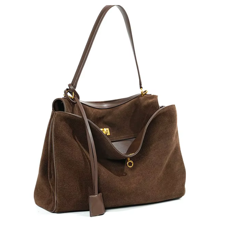 Suede Cowhide Shoulder Bag