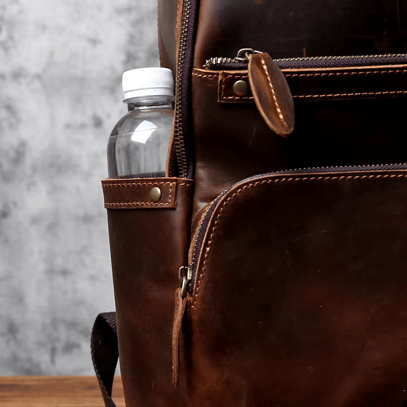 Vintage Cowhide Leather Backpack