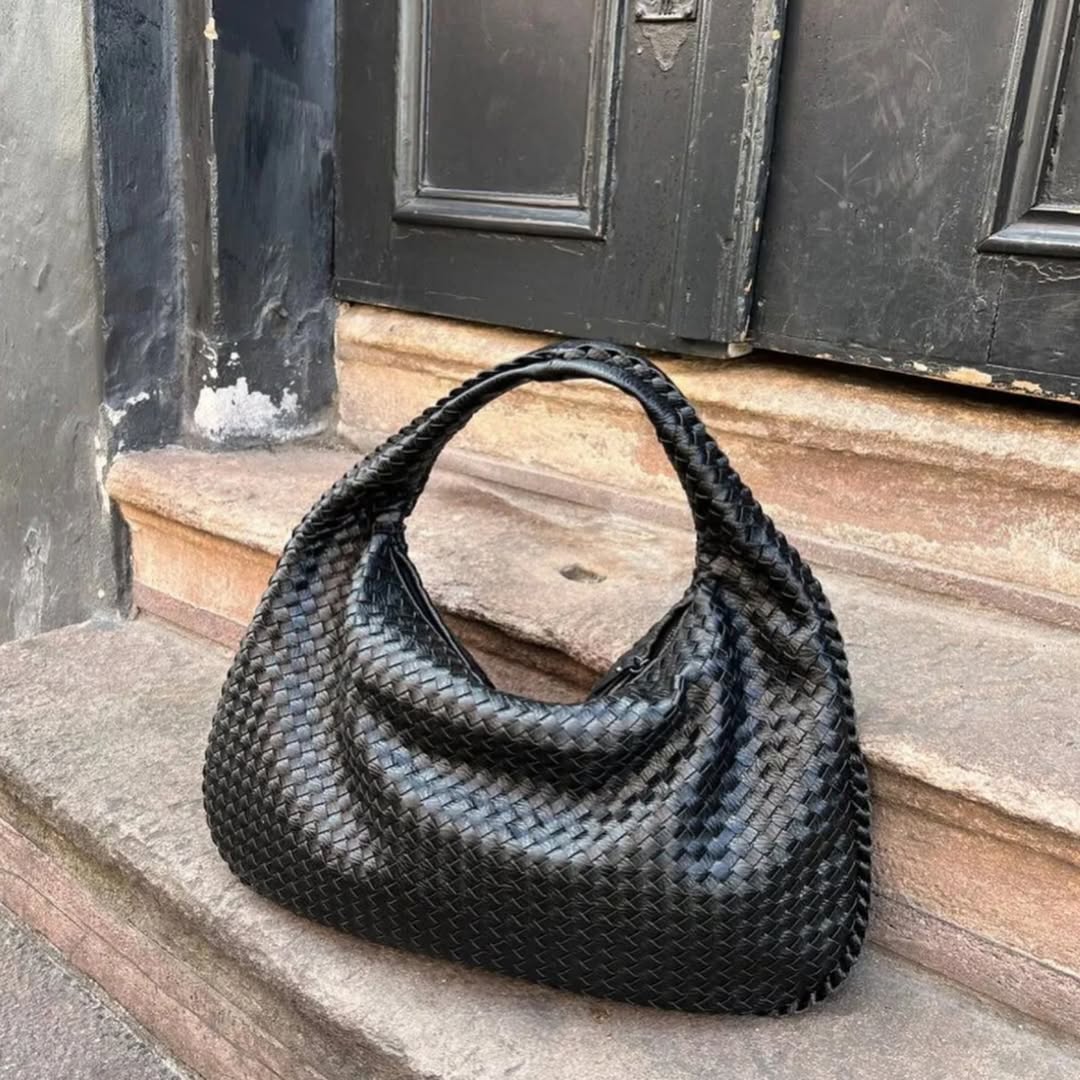 Woven Sheepskin Leather Bag