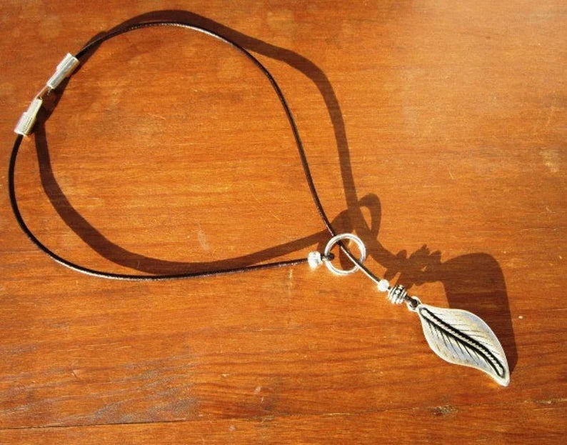 Silver Leaf Y Necklace