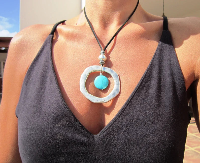 Boho Statement Turquoise Necklace