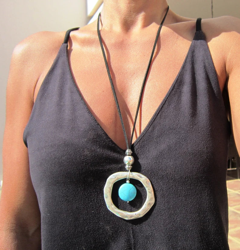 Boho Statement Turquoise Necklace