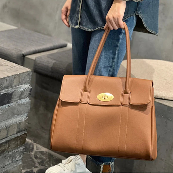 Full-Grain Leather Tote Bag