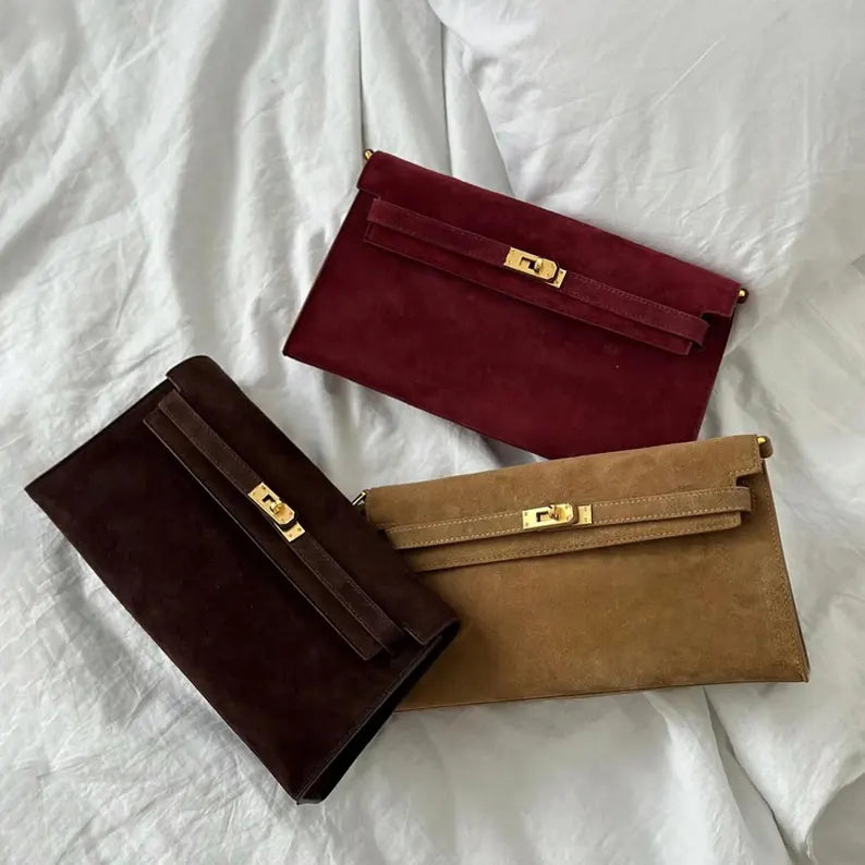 Genuine Suede Classic Shoulder Bag
