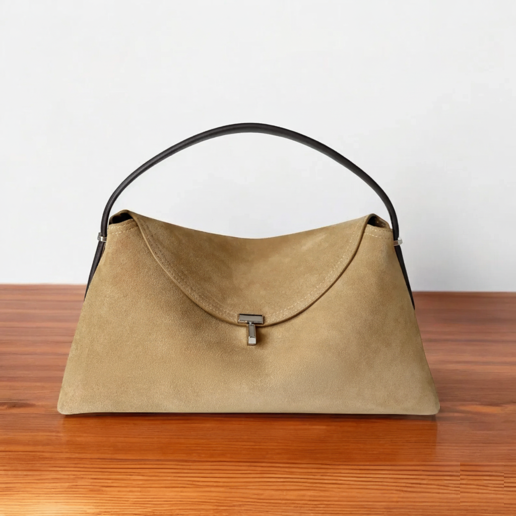 T-Lock Suede shoulder bag