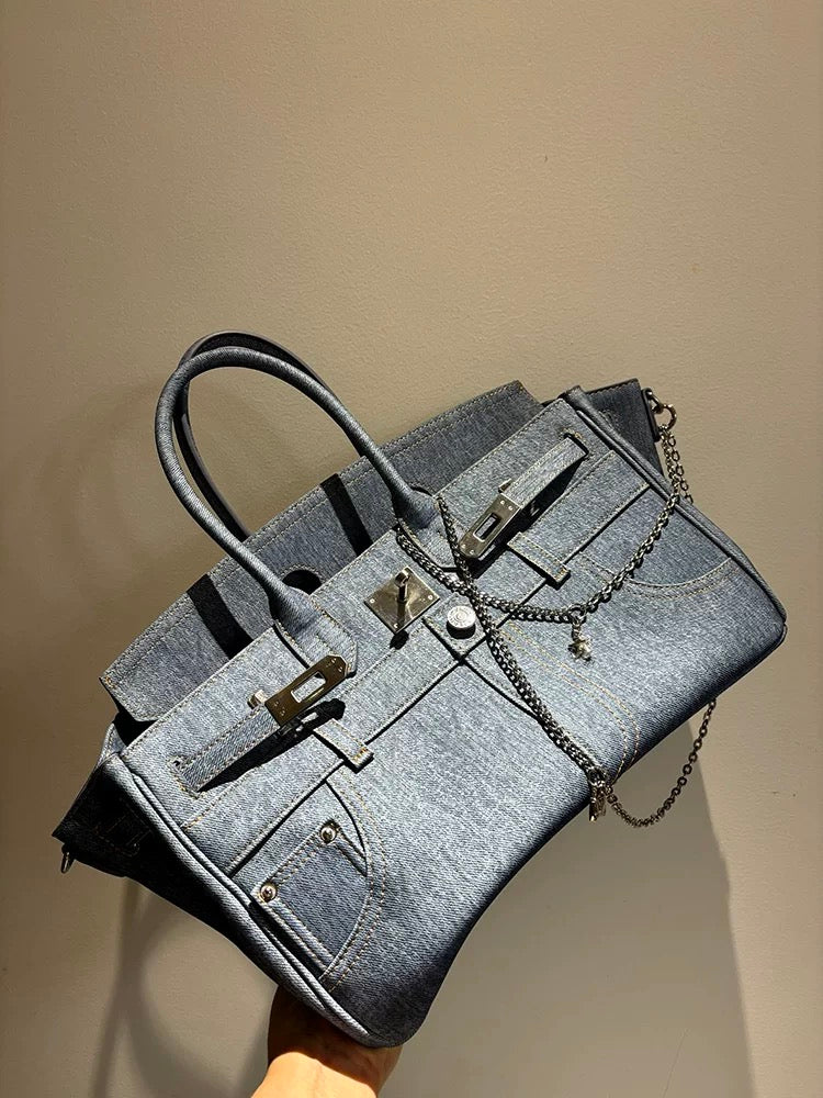 The Luxe Denim Tote