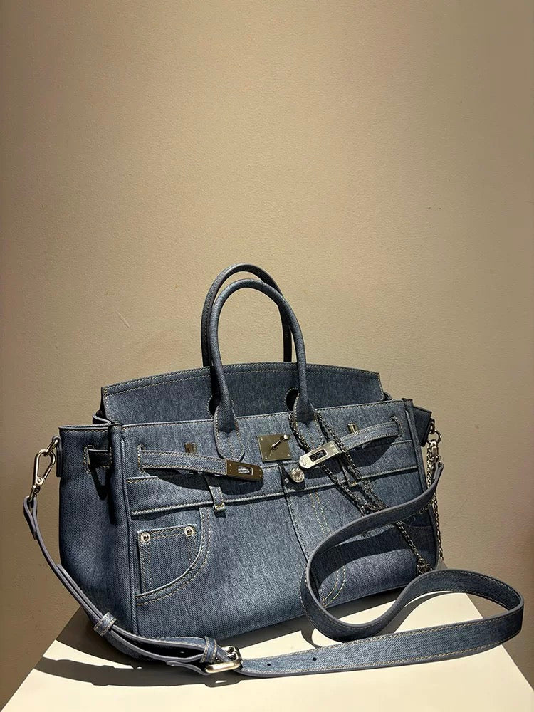 The Luxe Denim Tote