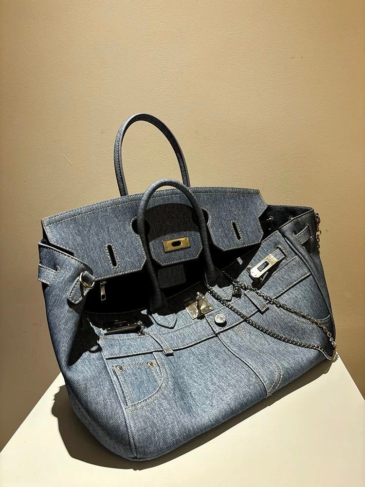 The Luxe Denim Tote