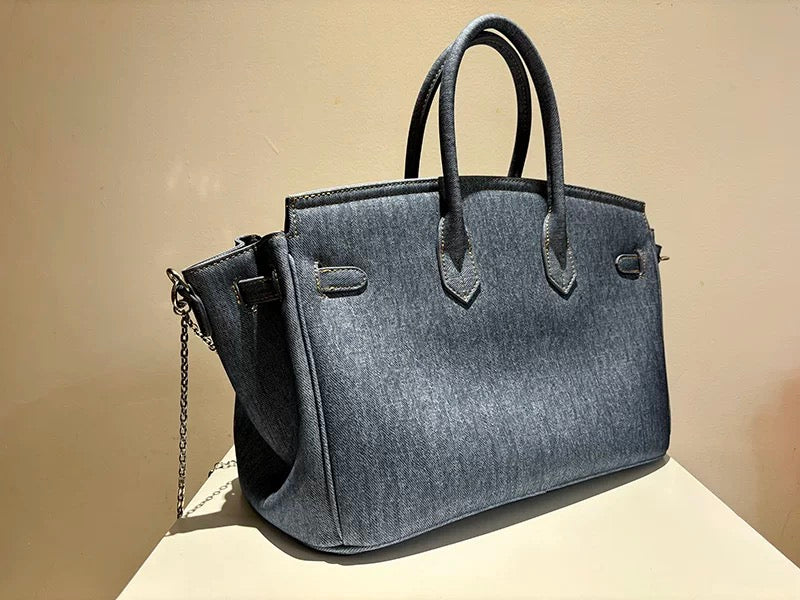 The Luxe Denim Tote