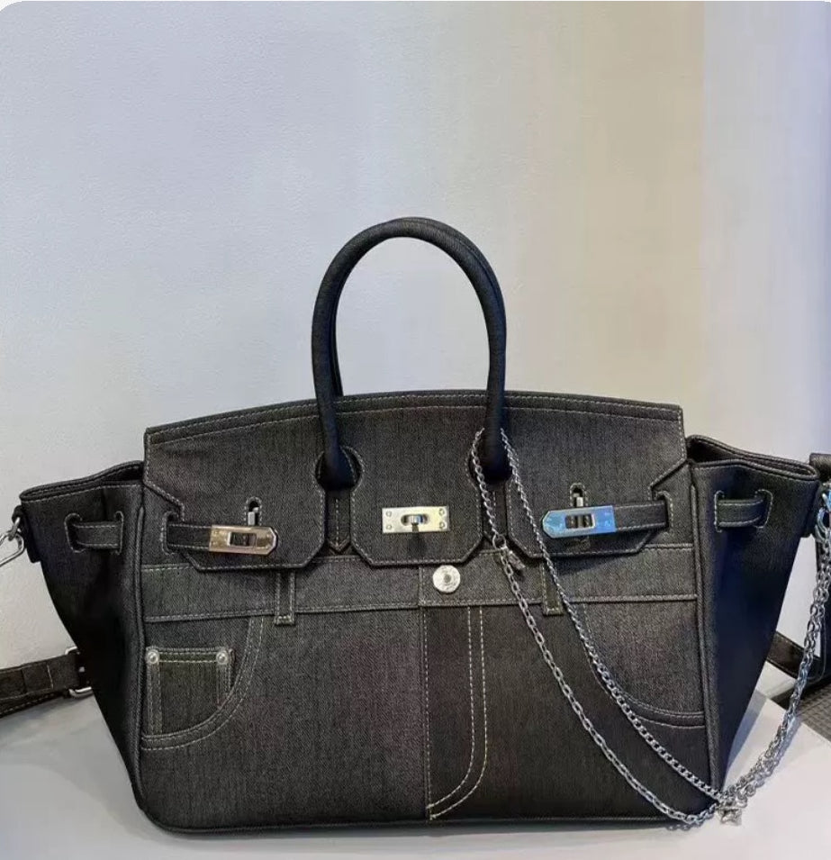 The Luxe Denim Tote