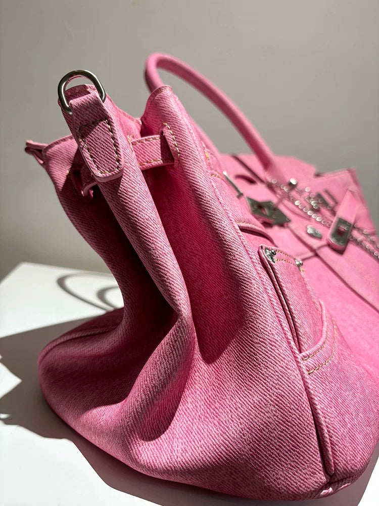 The Luxe Denim Tote