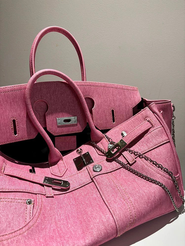 The Luxe Denim Tote