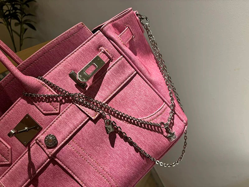 The Luxe Denim Tote