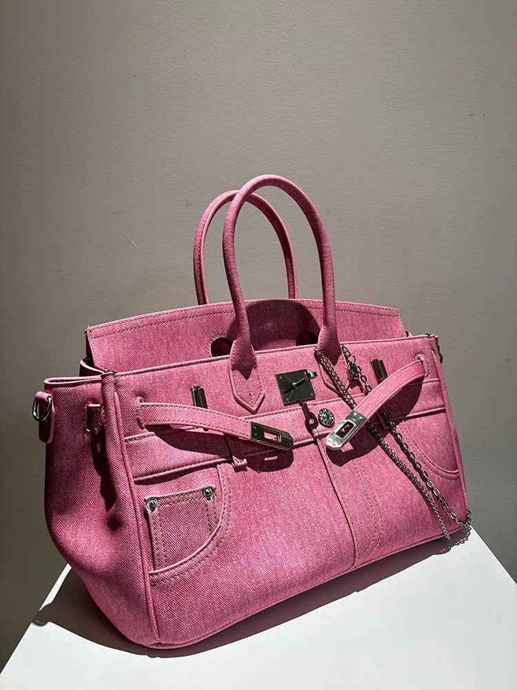 The Luxe Denim Tote