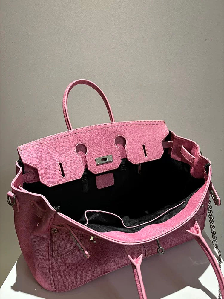 The Luxe Denim Tote