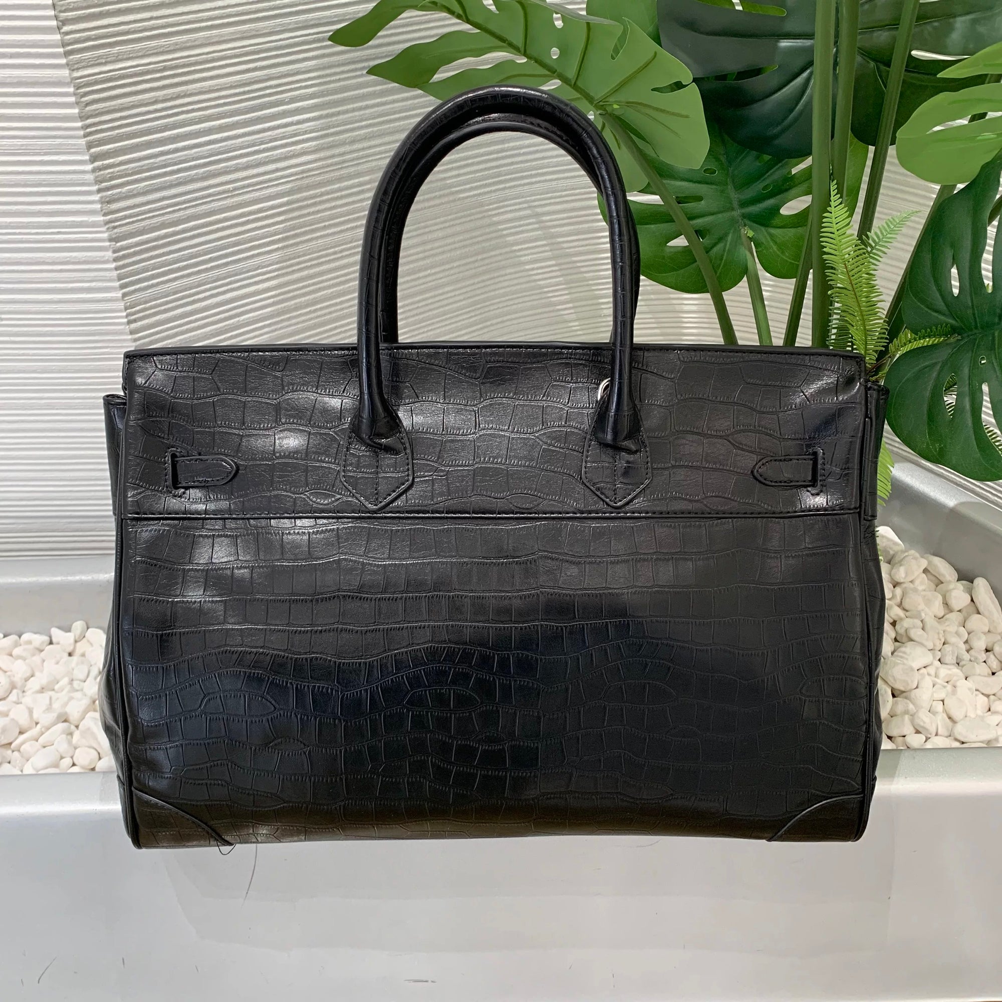 The Ultimate Black Croc Weekender