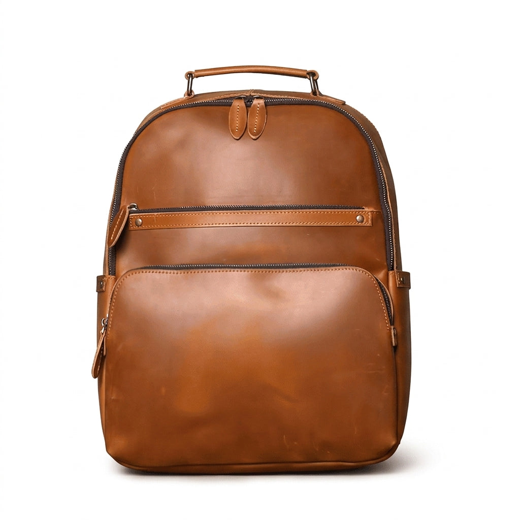 Heritage Cowhide Leather Backpack by Christina Shiefer