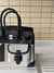Canvas & Leather Contrast Tote Bag