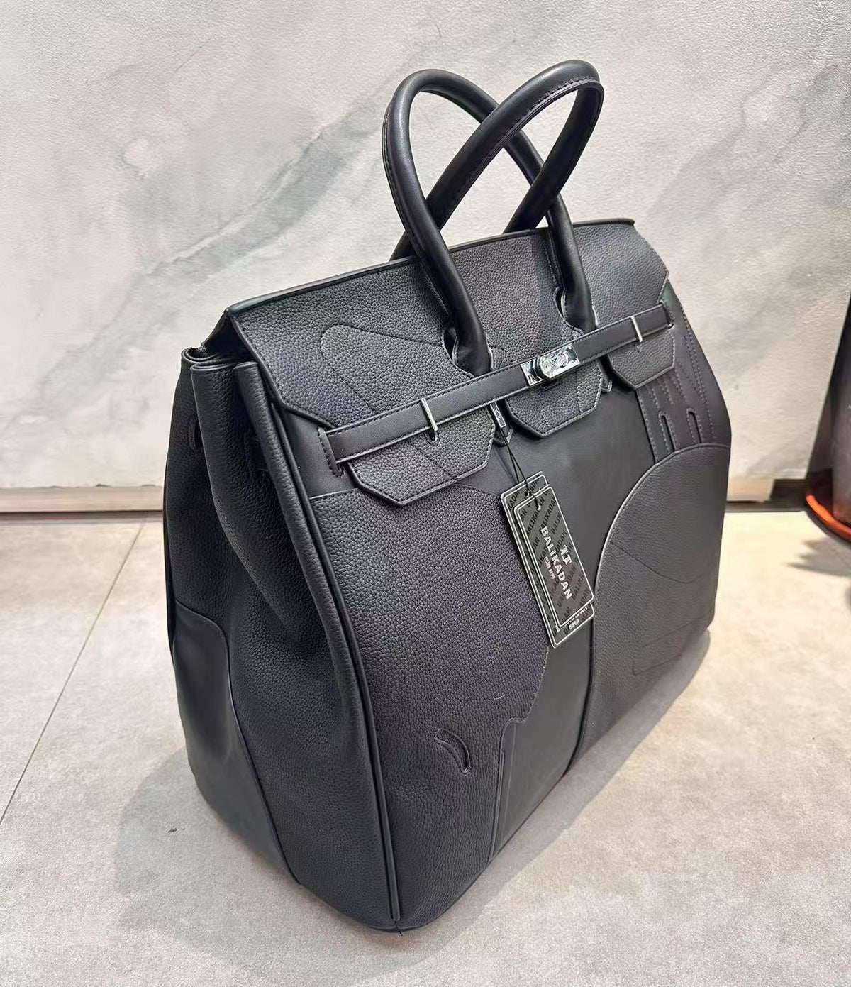 H-Large Full Grain Leather Tote