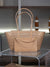 Cutout Leather Tote Bag