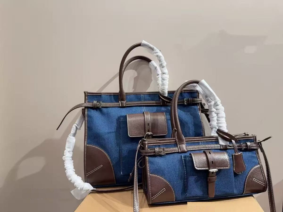 LUXE DENIM SIGNATURE TOTE