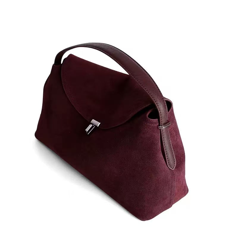 T-Lock Suede shoulder bag