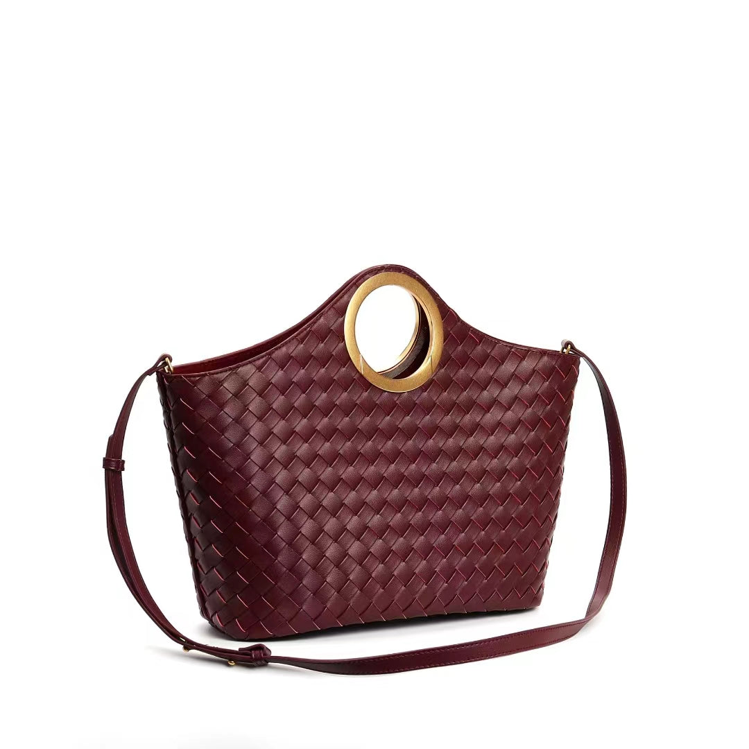 Luxe Woven Circle Bag